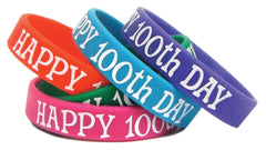 WRISTBANDS HAPPY 100TH DAY PACK OF 10