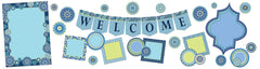 BULLETIN BOARD SET WELCOME BLUE HARMONY