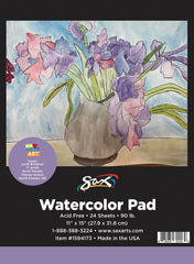 PAPER PAD WATERCOLOR SAX 90 LB 11X15 IN 24 SHTS