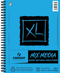 PAPER MIXED MEDIA PAD XL 7X10 IN 98 LB SIDE WIRE 60 SHTS