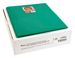 FOLDER 2-POCKET POLY W/PRONGS GREEN PACK OF 25