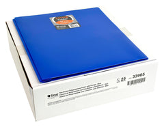 FOLDER 2-POCKET POLY W/PRONGS BLUE PACK OF 25