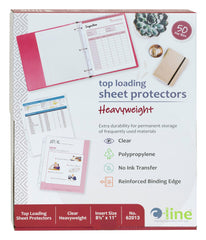 SHEET PROTECTOR HEAVYWEIGHT 8.5X11 IN CLEAR PACK OF 50 CLI62013