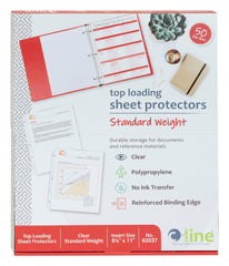 SHEET PROTECTOR STANDARD WEIGHT 8.5X11 IN CLEAR PK OF 50 CLI62037