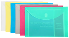 ENVELOPE POLY HOOK AND LOOP LETTER ASST COLOR PACK OF 36