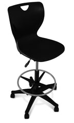 STOOL - CLASSROOM SELECT - CONTEMPORARY PNEUMATIC LIFT STOOL - A SHELL 24 TO 34 H IN - SPECIFY SEAT AND BACK COLOR