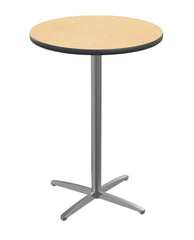 CAFETERIA TABLE - CLASSROOM SELECT - CAFE/BISTRO - ROUND - 40 W X 40 D IN - 42 INCH - LAMINATE - SPECIFY TOP COLOR - LOCKEDGE - SPECIFY EDGE COLOR - X-STYLE - SPECIFY FRAME COLOR