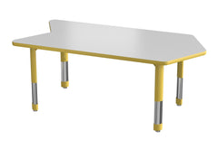 TABLE - CLASSROOM SELECT - NEOSHAPE ARROW ACTIVITY TABLE - 60 X 30 - SPECIFY PRODUCT HEIGHT - MARKERBOARD - T-MOLD - SPECIFY TOP COLOR - SPECIFY EDGE COLOR - SPECIFY LEG COLOR - NEOCLASS