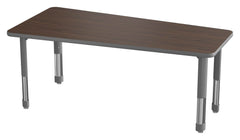 TABLE - CLASSROOM SELECT - NEOSHAPE FAN ACTIVITY TABLE - 60 X 30 - SPECIFY PRODUCT HEIGHT - LAMINATE - T-MOLD - SPECIFY TOP COLOR - SPECIFY EDGE COLOR - SPECIFY LEG COLOR - NEOCLASS