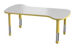 TABLE - CLASSROOM SELECT - NEOSHAPE SWIRL ACTIVITY TABLE - 60 X 30 - SPECIFY PRODUCT HEIGHT - MARKERBOARD - T-MOLD - SPECIFY TOP COLOR - SPECIFY EDGE COLOR - SPECIFY LEG COLOR - NEOCLASS