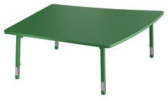 TABLE - CLASSROOM SELECT - NEOSHAPE OVOID ACTIVITY TABLE - 60 X 60 - SPECIFY PRODUCT HEIGHT - LAMINATE - T-MOLD - SPECIFY TOP COLOR - SPECIFY EDGE COLOR - SPECIFY LEG COLOR - APOLLO