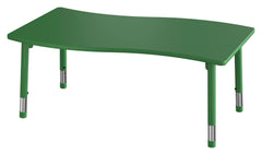 TABLE - CLASSROOM SELECT - NEOSHAPE VORTEX ACTIVITY TABLE - 60 X 36 - SPECIFY PRODUCT HEIGHT - LAMINATE - T-MOLD - SPECIFY TOP COLOR - SPECIFY EDGE COLOR - SPECIFY LEG COLOR - APOLLO