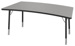 TABLE - CLASSROOM SELECT - NEOSHAPE BRIDGE ACTIVITY TABLE - 60 X 30 - SPECIFY PRODUCT HEIGHT - LAMINATE - LOCKEDGE - SPECIFY TOP COLOR - SPECIFY EDGE COLOR - SPECIFY LEG COLOR - STANDARD