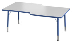 TABLE - CLASSROOM SELECT - NEOSHAPE WAVERLY ACTIVITY TABLE - 60 X 34 - SPECIFY PRODUCT HEIGHT - MARKERBOARD - T-MOLD - SPECIFY TOP COLOR - SPECIFY EDGE COLOR - SPECIFY LEG COLOR - STANDARD