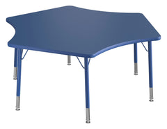 TABLE - CLASSROOM SELECT - NEOSHAPE CENTRIC ACTIVITY TABLE - 58 X 51 - SPECIFY PRODUCT HEIGHT - LAMINATE - T-MOLD - SPECIFY TOP COLOR - SPECIFY EDGE COLOR - SPECIFY LEG COLOR - STANDARD