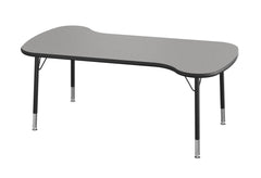 TABLE - CLASSROOM SELECT - NEOSHAPE SWIRL ACTIVITY TABLE - 60 X 30 - SPECIFY PRODUCT HEIGHT - LAMINATE - LOCKEDGE - SPECIFY TOP COLOR - SPECIFY EDGE COLOR - SPECIFY LEG COLOR - STANDARD