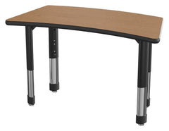 DESK - CLASSROOM SELECT - NEOSHAPE BRIDGE DESK - 40 W X 20 D - SPECIFY PRODUCT HEIGHT - LAMINATE - SPECIFY TOP COLOR - LOCKEDGE - SPECIFY EDGE COLOR - SPECIFY LEG COLOR