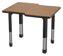DESK - CLASSROOM SELECT - NEOSHAPE WAVERLY DESK - 30 W X 24 D - SPECIFY PRODUCT HEIGHT - LAMINATE - SPECIFY TOP COLOR - LOCKEDGE - SPECIFY EDGE COLOR - SPECIFY LEG COLOR