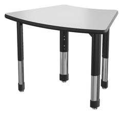 DESK - CLASSROOM SELECT - NEOSHAPE RIBBON DESK - 31 W X 21 D - SPECIFY PRODUCT HEIGHT - MARKERBOARD - SPECIFY TOP COLOR - LOCKEDGE - SPECIFY EDGE COLOR - SPECIFY LEG COLOR