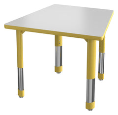 DESK - CLASSROOM SELECT - NEOSHAPE FAN DESK - 30 W X 28 D - SPECIFY PRODUCT HEIGHT - MARKERBOARD - SPECIFY TOP COLOR - T-MOLD - SPECIFY EDGE COLOR - SPECIFY LEG COLOR