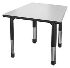 DESK - CLASSROOM SELECT - NEOSHAPE FAN DESK - 30 W X 28 D - SPECIFY PRODUCT HEIGHT - MARKERBOARD - SPECIFY TOP COLOR - LOCKEDGE - SPECIFY EDGE COLOR - SPECIFY LEG COLOR