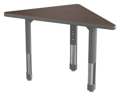 DESK - CLASSROOM SELECT - NEOSHAPE TRIANGLE DESK - 46 W X 24 D - SPECIFY PRODUCT HEIGHT - LAMINATE - SPECIFY TOP COLOR - T-MOLD - SPECIFY EDGE COLOR - SPECIFY LEG COLOR