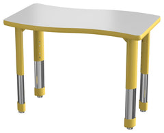 DESK - CLASSROOM SELECT - NEOSHAPE VORTEX DESK - 33 W X 20 D - SPECIFY PRODUCT HEIGHT - MARKERBOARD - SPECIFY TOP COLOR - T-MOLD - SPECIFY EDGE COLOR - SPECIFY LEG COLOR