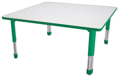 TABLE - CLASSROOM SELECT - SQUARE ACTIVITY TABLE - 42 W X 42 D IN - SPECIFY PRODUCT HEIGHT - MARKERBOARD - T-MOLD - SPECIFY TOP COLOR - SPECIFY EDGE COLOR - SPECIFY LEG COLOR - NEOCLASS