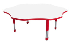 TABLE - CLASSROOM SELECT - FLOWER ACTIVITY TABLE - 60 X 60 - SPECIFY PRODUCT HEIGHT - MARKERBOARD - T-MOLD - SPECIFY TOP COLOR - SPECIFY EDGE COLOR - SPECIFY LEG COLOR - NEOCLASS