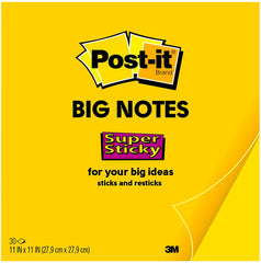 PAPER NOTES POST IT SUPER STICKY 11X11 30 SHTS