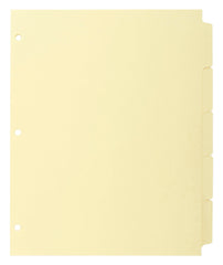 DIVIDER INDEX BLANK 5 TAB CANARY 36 SETS BSN16480