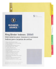 DIVIDERS INSERTABLE 5 TAB BUFF/MULTI BSN20065