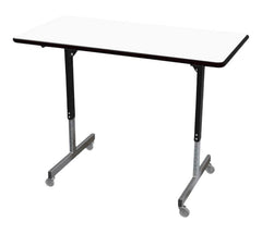 TABLE - CLASSROOM SELECT - RECTANGLE PEDESTAL LEG ACTIVITY TABLE - 48 W X 24 D IN - MARKERBOARD - LOCKEDGE - SPECIFY TOP COLOR - SPECIFY EDGE COLOR - CASTER