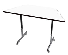 TABLE - CLASSROOM SELECT - TRAPEZOID PEDESTAL LEG TABLE - MARKERBOARD - LOCKEDGE - SPECIFY TOP COLOR - SPECIFY EDGE COLOR - CASTER