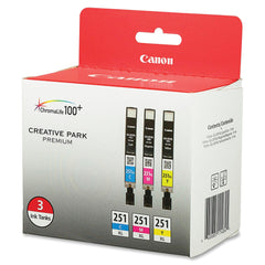 CARTRIDGE INK TONER CANON CNMCLI251XLCMY TRI-COLOR PK OF 3