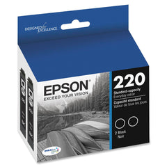 INK TONER CARTRIDGE EPSON DURABRITE EPST220120D2 BLACK PK OF 2