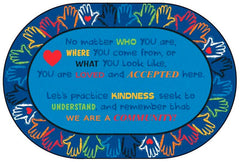 CARPETS FOR KIDS - PREMIUM HANDS TOGETHER COMMUNITY - 6 FT X 9 FT OVAL