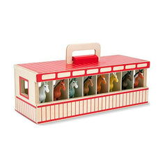 TAKE-ALONG SHOW-HORSE STABLE - SET OF 9