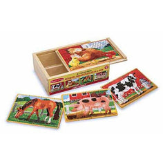 FARM ANIMALS PUZZLES IN A BOX - SET OF 5