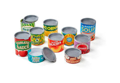 LETS PLAY HOUSE GROCERY CANS - SET OF 10