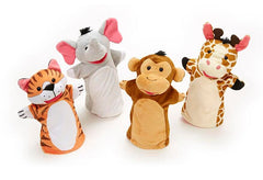 ZOO FRIENDS HAND PUPPETS - SET OF 4