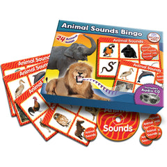 Animal Sounds Bingo. 4 Game Boards,