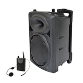 QTX QR10PA portable powered PA unit with neckband mic