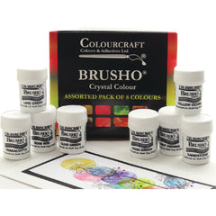 Ink Powders Brusho W/Colour 15G Pk8