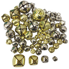 Gold/Silver Bells Asst Sizes Pk50