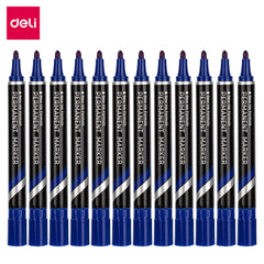 EU10030 Permanent Marker Bullet Blue (1x12)Deli