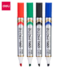 DELI EU00403 Refillable Dry Erase Marker (Asst)(1x4)