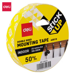 DELI EA35113 Double Sided Mountingtape 1mmx25.4mmx5m