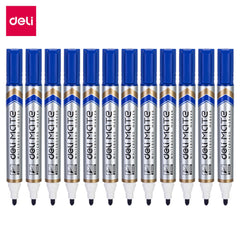 DELI EU00330BE, Refillable Dry Erase Marker Blue(1x12)