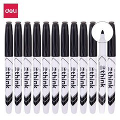 DELI EU00620 Dry Erase Marker Bullet Pen Type BK (1X12)